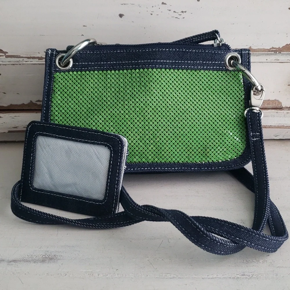 Whiting and David denim mesh bag - Picture 2 of 10